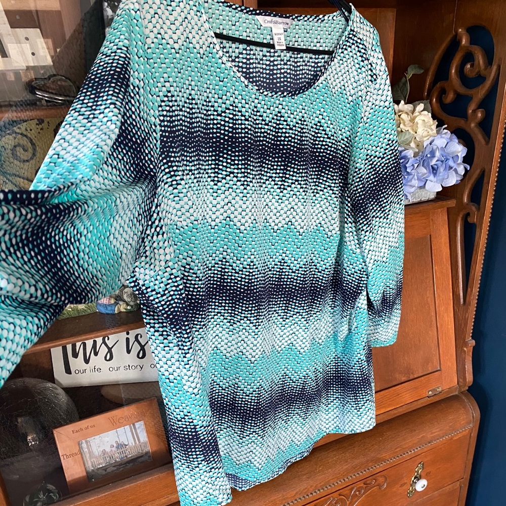 Like new Croft & Barrow 3/4 sleeve blouse